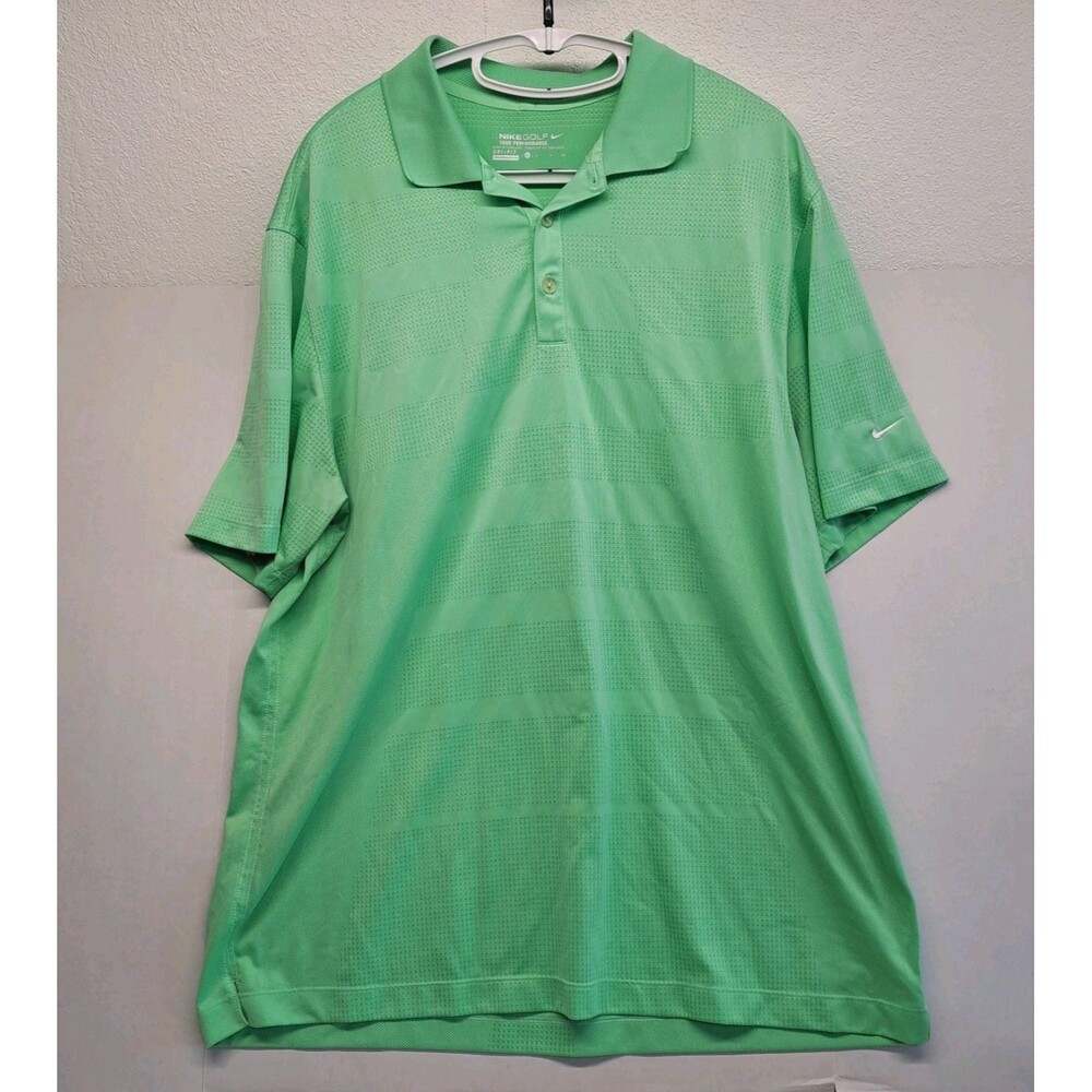 NIKE GOLF Men's XL Tour Performance Dri Fit Polo Shirt Lime Green